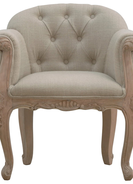 Silla francesa con botones profundos