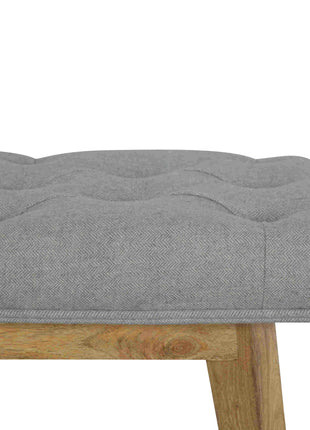 Graue Tweedbank mit 1 Schublade