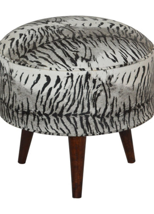 Zebra Print Footstool