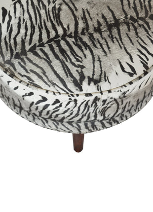 Zebra Print Footstool