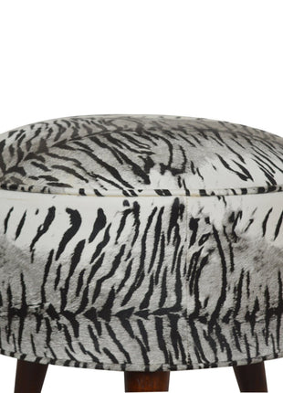 Zebra Print Footstool