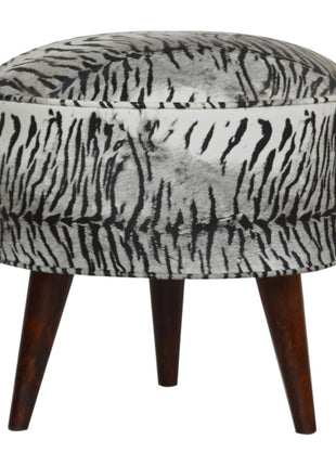 Zebra Print Footstool