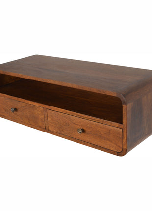 Floating Chestnut Open Console