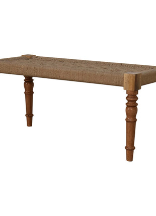Fabric Turned Leg Bench