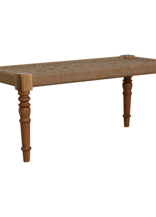 Fabric Turned Leg Bench