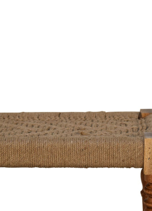 Fabric Turned Leg Bench