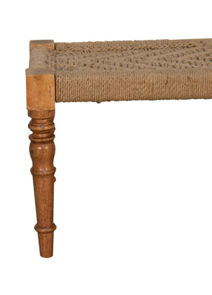 Fabric Turned Leg Bench