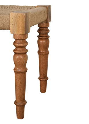 Fabric Turned Leg Bench