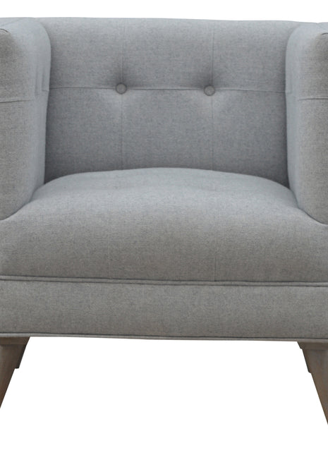 Grey Tweed Armchair