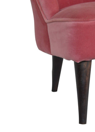 Pink Velvet Deep Button Chair