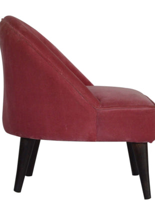 Pink Velvet Deep Button Chair