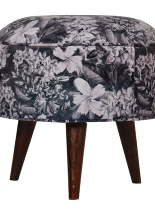 Floral Print Footstool