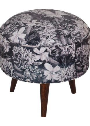 Floral Print Footstool