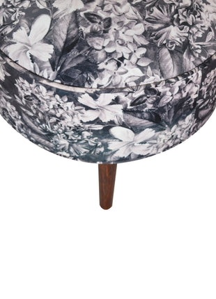 Floral Print Footstool