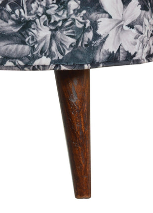 Floral Print Footstool