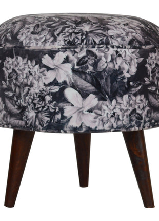 Floral Print Footstool