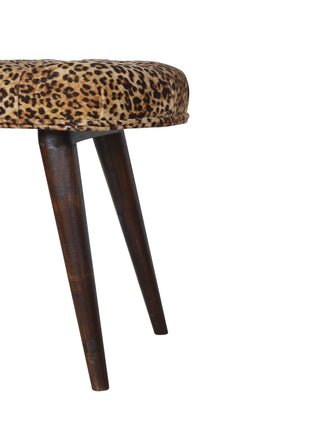 Leopard Print Deep Button Bench