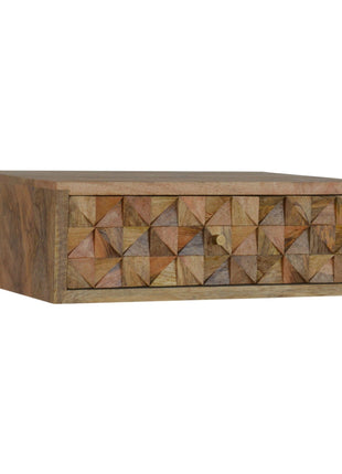 Floating Diamond Carve Bedside