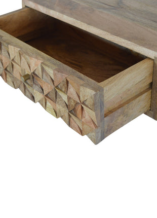 Floating Diamond Carve Bedside