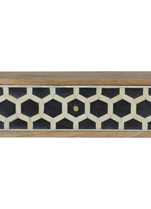 Wall Mounted Bone Inlay Bedside