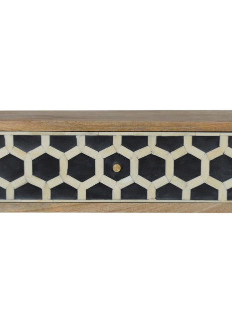 Wall Mounted Bone Inlay Bedside