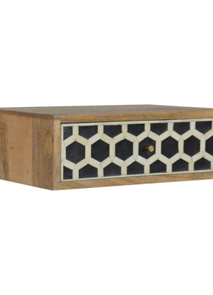 Wall Mounted Bone Inlay Bedside