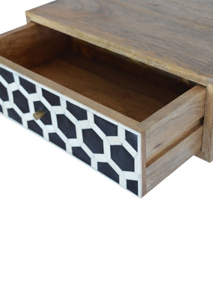 Wall Mounted Bone Inlay Bedside