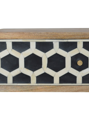 Wall Mounted Bone Inlay Bedside