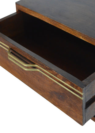 Floating Brass Handle Bedside