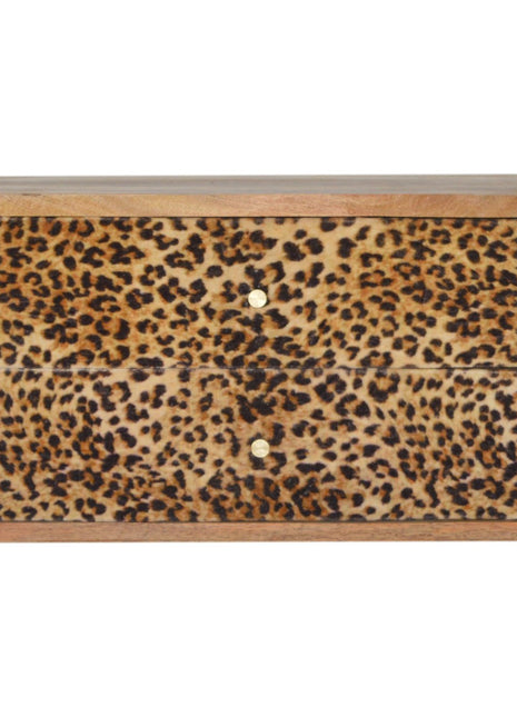 Wall Leopard Print Bedside