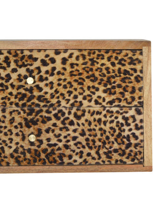 Wall Leopard Print Bedside