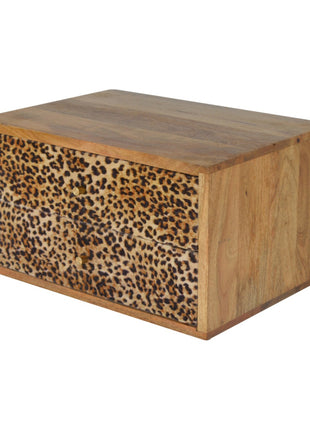 Wall Leopard Print Bedside