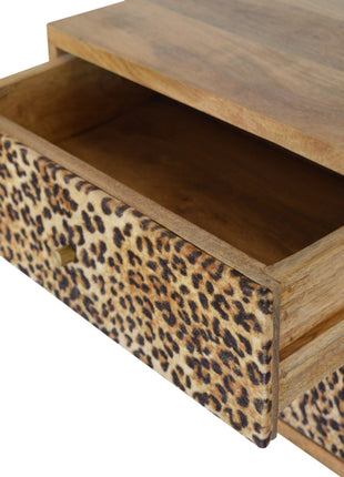 Wall Leopard Print Bedside