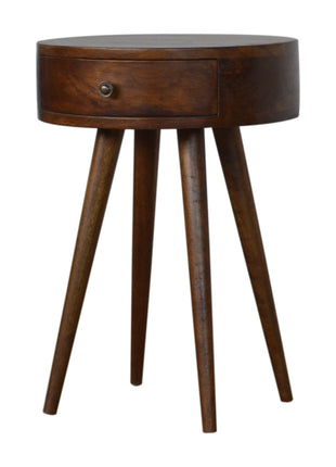 Nordic Chestnut Rundes Nachttischchen
