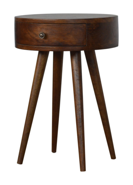 Nordic Chestnut Circular Bedside