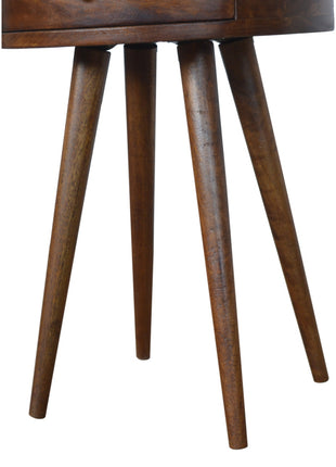 Nordic Chestnut Rundes Nachttischchen