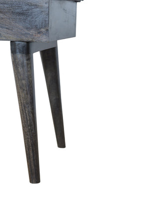 Black Tweed Storage Bench