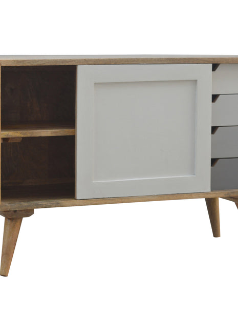 Grey Gradient Sliding Sideboard