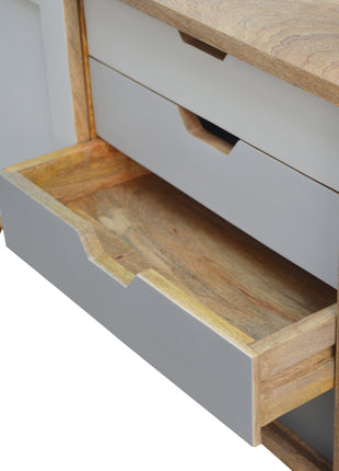 Grey Gradient Sliding Sideboard
