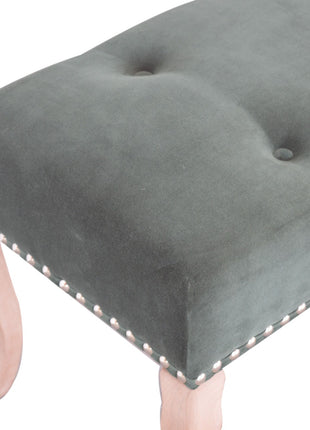 French Style Emerald Velvet Bench