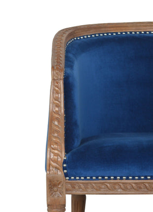 Silla ocasional de terciopelo azul real
