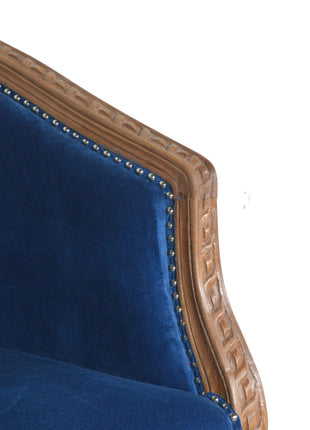 Silla ocasional de terciopelo azul real