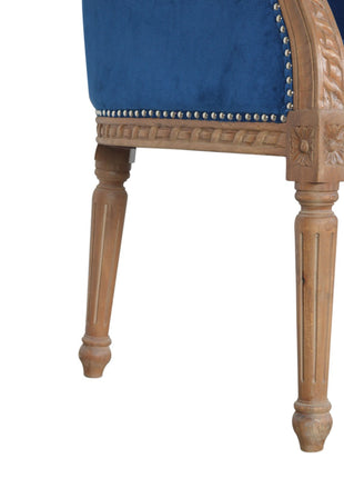 Silla ocasional de terciopelo azul real