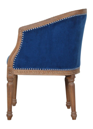 Silla ocasional de terciopelo azul real