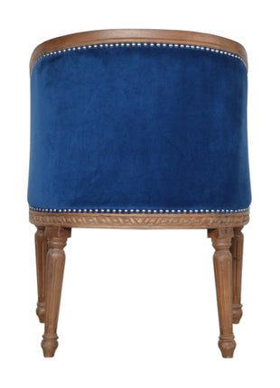 Silla ocasional de terciopelo azul real