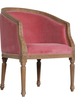 Pink Velvet Occasional Chair