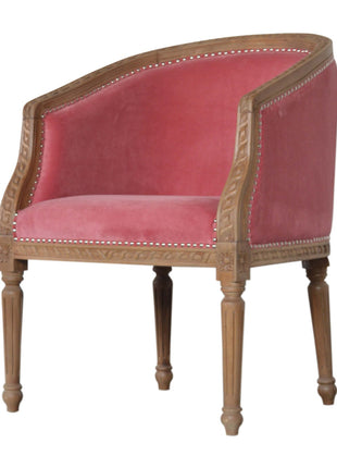 Pink Velvet Occasional Chair