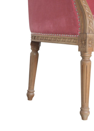Pink Velvet Occasional Chair