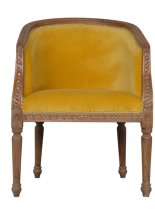 Mustard Velvet Occasional Chair