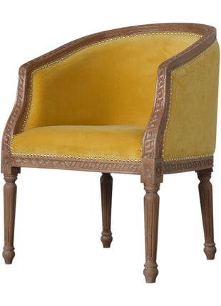 Mustard Velvet Occasional Chair